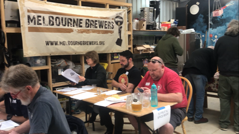 Beerfest crowd and competition tables